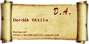 Derdák Attila névjegykártya