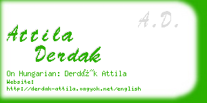 attila derdak business card